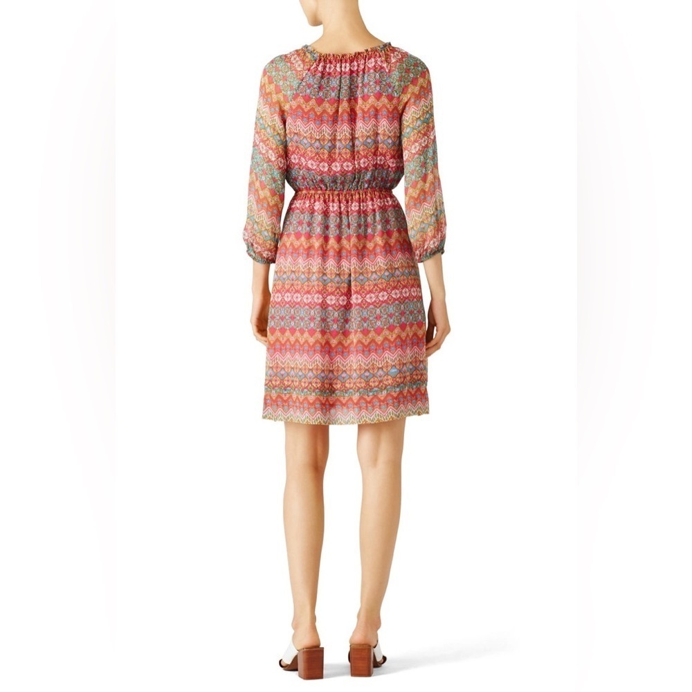 Diane Von Furstenberg DVF Pink Colorful Floral Parry Silk Dress 4 - Picture 3 of 16
